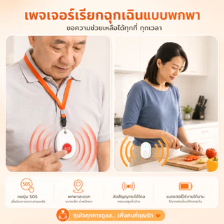 CallToU 🆘SOS กริ่งฉุกเฉินการชาร์จ USB สำหรับผู้ป่วย ผู้สูงอายุ ปุ่มกดเรียก กริ่งขอความช่วยเหลือ CC06
