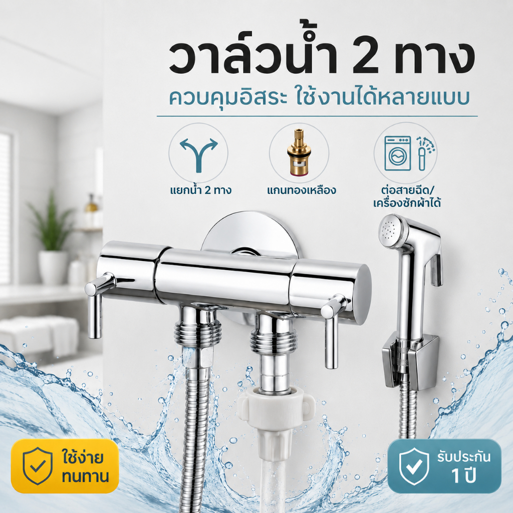 GRACEก๊อกน้ำอเนกประสงค์ วาล์วน้ำสแตนเลส 304 ชุบโครเมี่ยม แข็งแรง เงางาม ใช้งานยาวนาน
