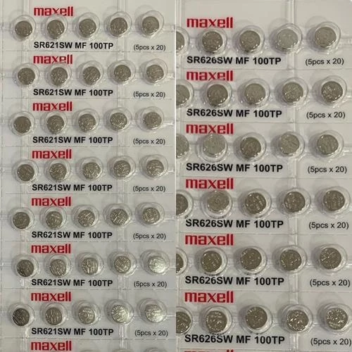 ถ่านกระดุม Maxell SR621SW , SR626SW แบบหลุม แบ่งขาย 30เม็ด,50เม็ด,100เม็ด