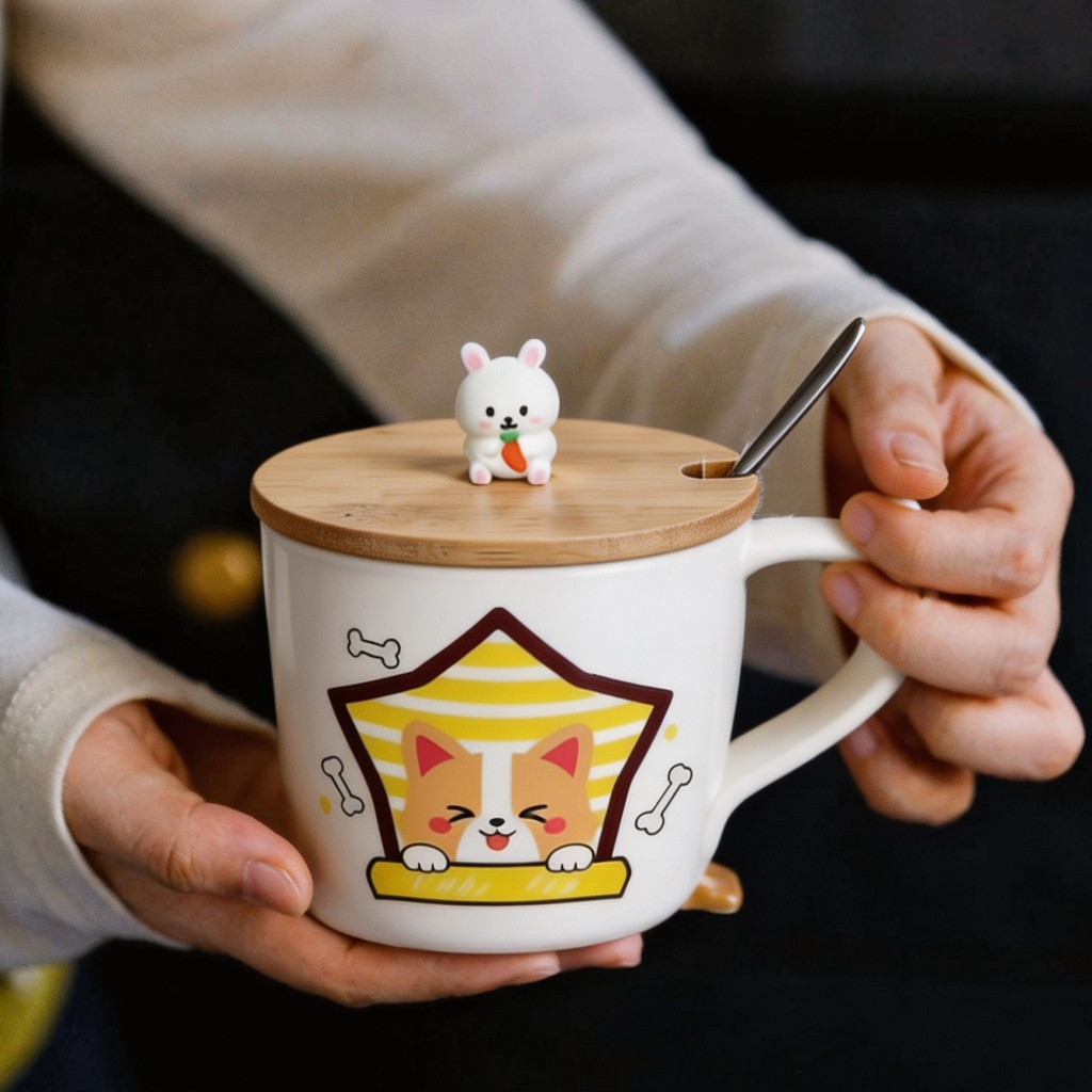 แก้วมัค แก้วนม แก้วกาแฟ แก้วมัคเซรามิค ลายการ์ตูน ดีไซด์ทันสมัย ลายแมวเหมียว