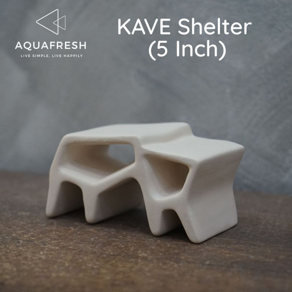 [Aquafresh] KAVE Shelter - Size 5 Inch / บ้านหลบเซรามิค สำหรับปลาและกุ้ง ขนาด 5 นิ้ว