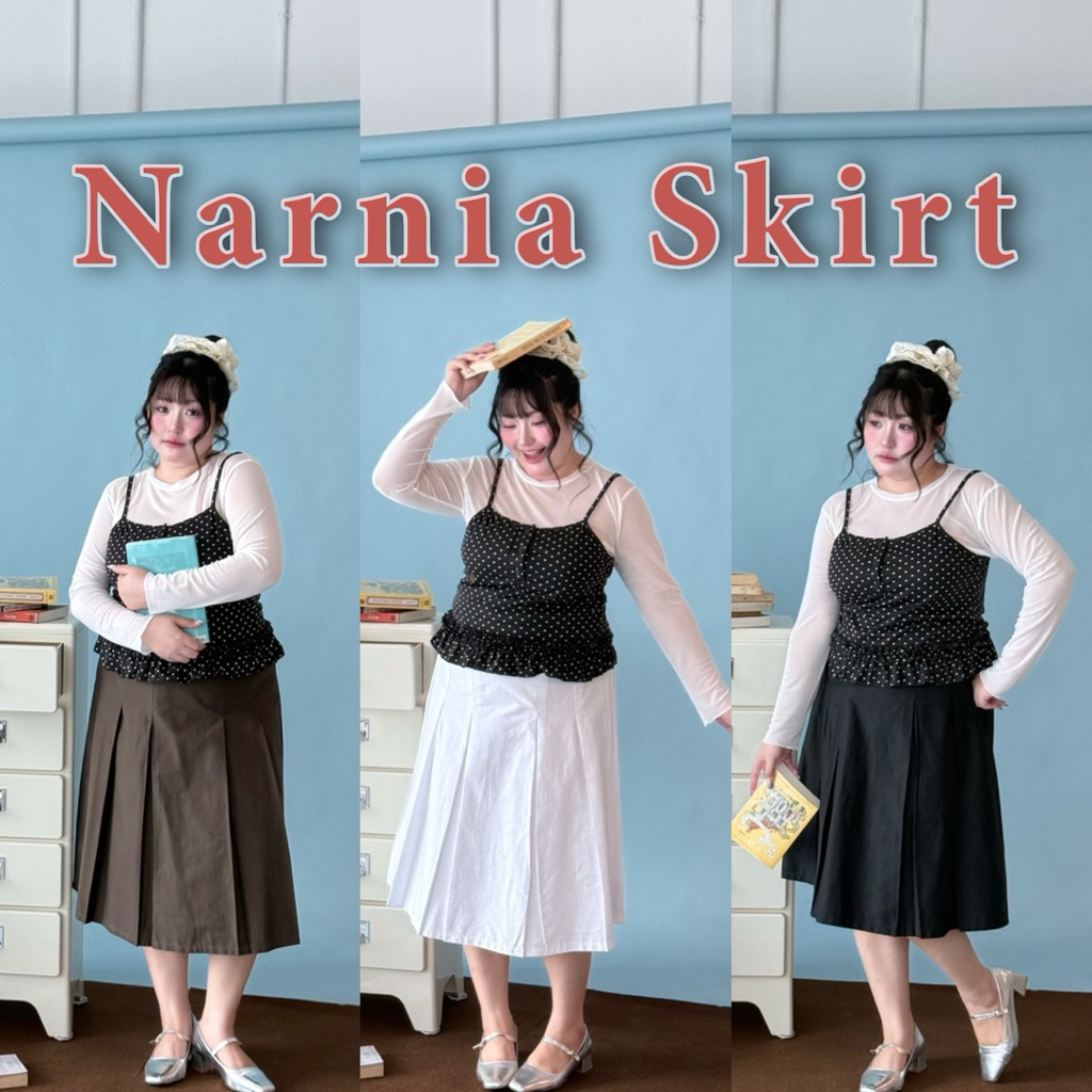 🧸𝐂𝐡𝐮𝐛𝐛𝐲𝐋𝐚𝐧𝐝.(เอว32-44)♟️Narnia Skirt♟️กระโปรงสาวอวบ ไซส์ใหญ่ ทรงสวย ใส่ง่ายได้ลุคสวย #Sk123