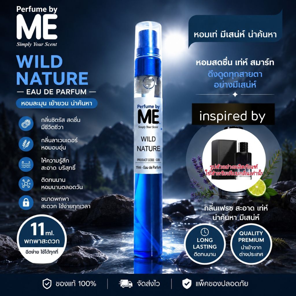 ME น้ำหอม Wild Nuture ( inspired by ดิออ ซอวาจ ) น้ำหอมผู้ชายขายดี
