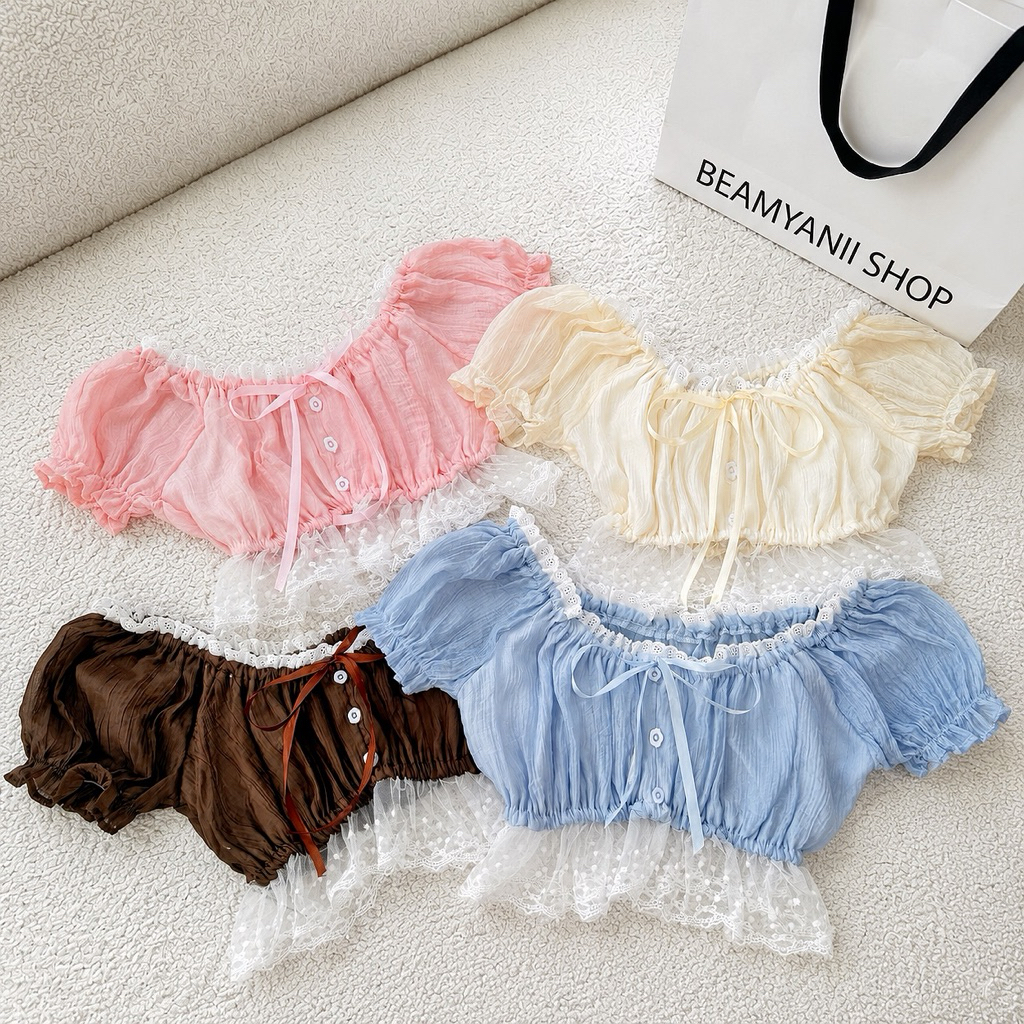 เสื้ออก 32-44 แขนตุ๊กตาแต่งชายลูกไม้ ( angel )