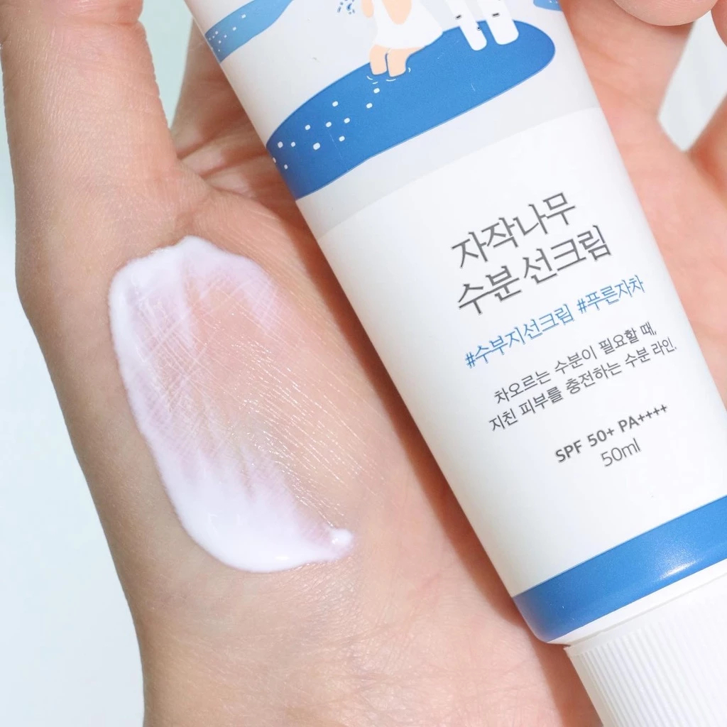 ครีมกันแดด Round Lab Birch Juice Moisturizing Sun Cream SPF50+ PA++++ 50ml กันแดดตัวดัง การันตีรางวัลจากเกาหลี