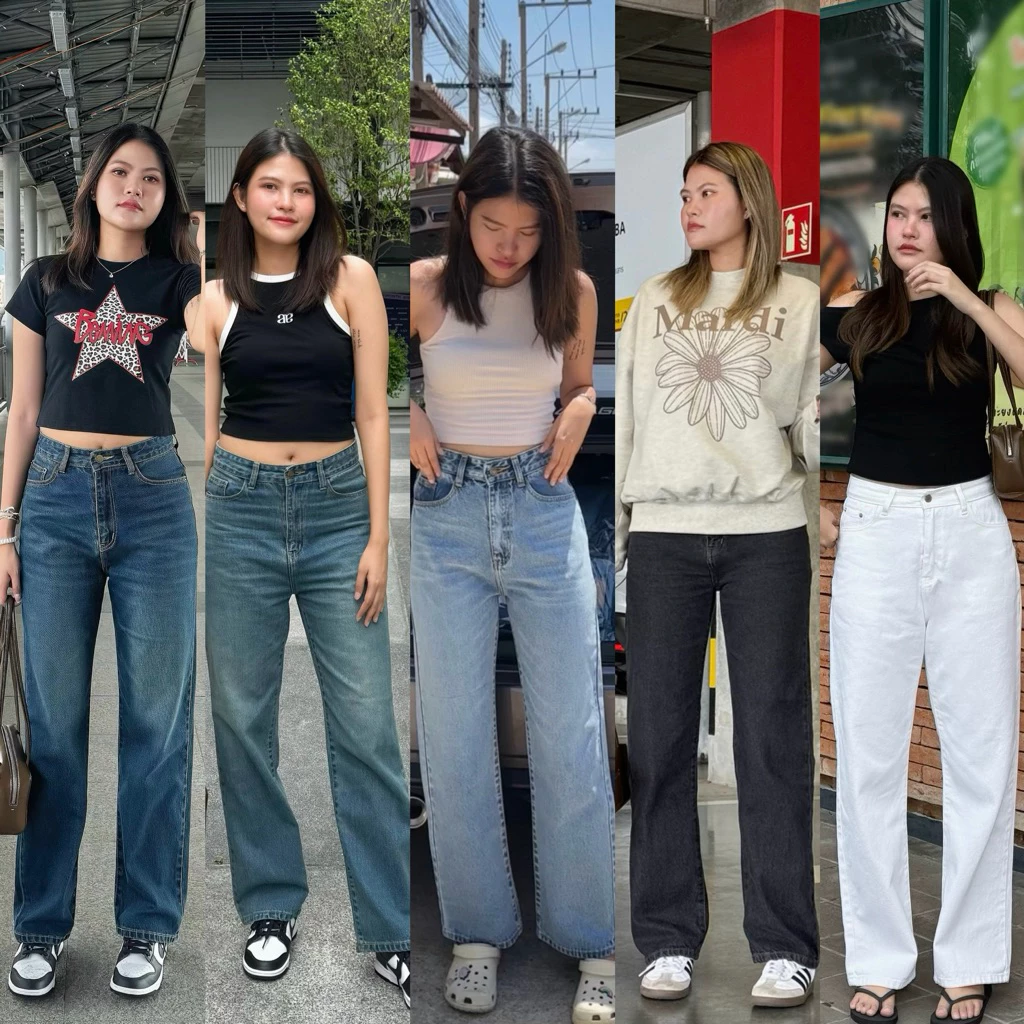 ยีนส์ Sheer | A01 Classy Jeans กางเกงยีนส์ทรงกระบอกกลาง (รวมสี)