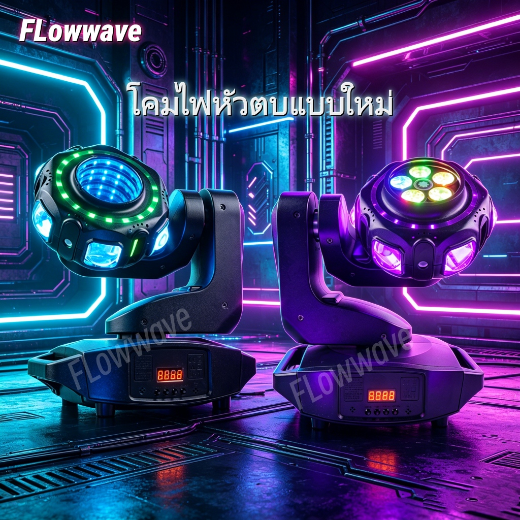 Flowwave ไฟสโตรบแขนเดี่ยว ลำแสงเลเซอร์ งานเลี้ยง