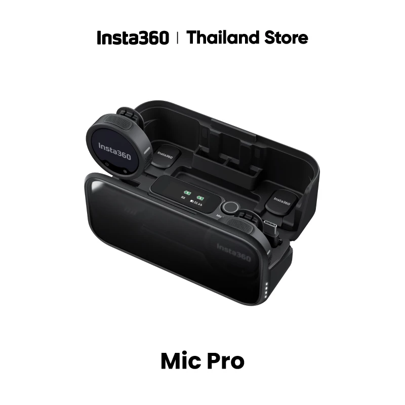 Insta360 Mic Pro | Wireless Lavalier Microphone | ไมโครโฟนหนีบปกเสื้อไร้สาย | AI ตัดเสียงรบกวน thumbnail 6
