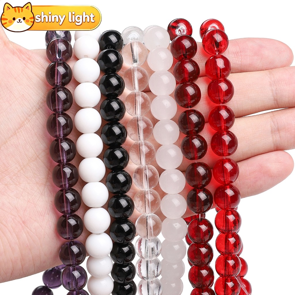 ลูกปัดแก้วคริสตัลฟอยล์สีทอง ทรงกลม 8 มม. 10 มม. หลากสี สําหรับทําเครื่องประดับ สร้อยคอ สร้อยข้อมือ DIY