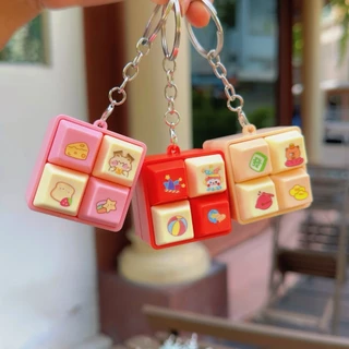 พร้อมส่ง MJ249พวงกุญแจปุ่มคีย์บอร์ด DIYของเล่นคลายเครียด การ์ตูน Keycap Clicker ของเล่นมีเสียง