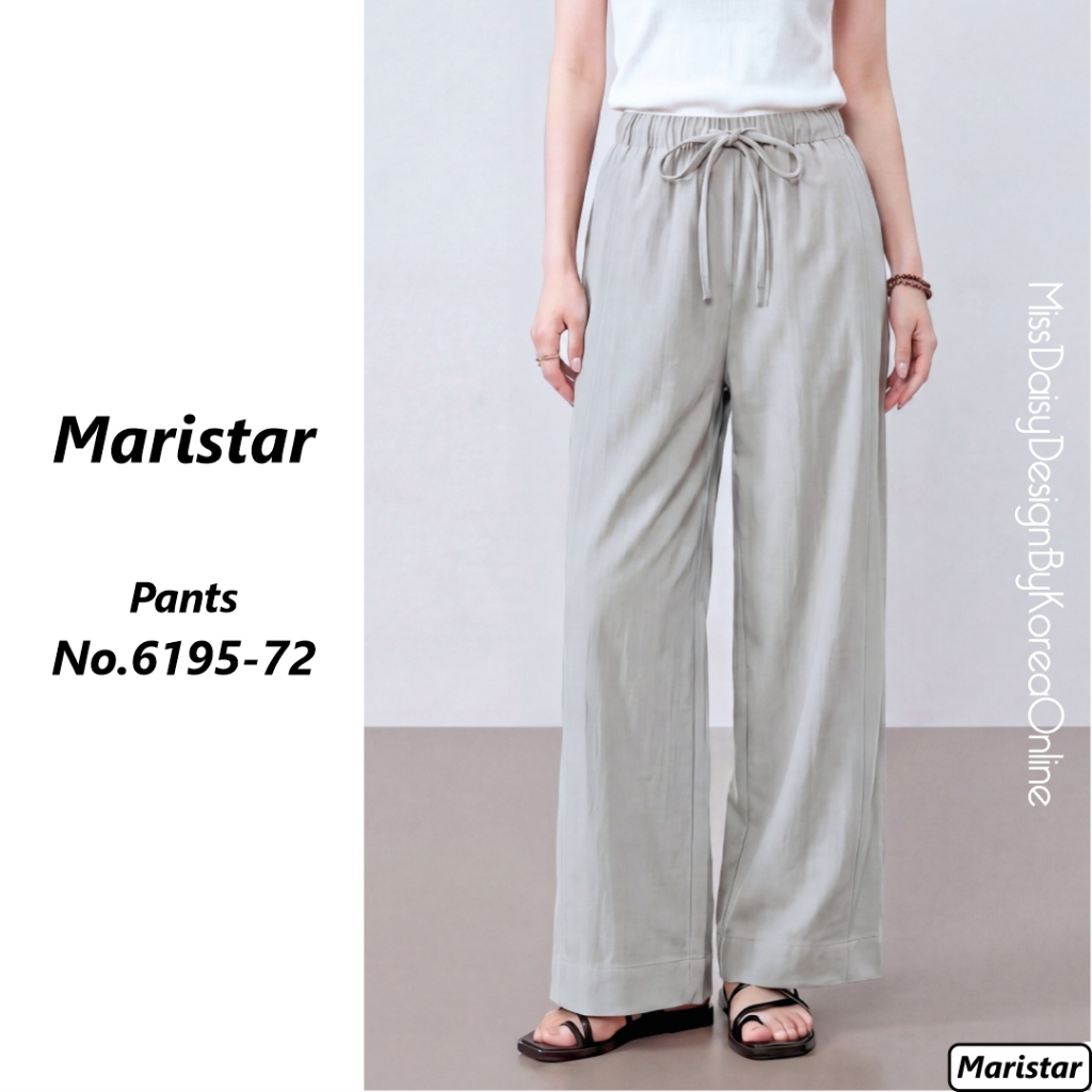 Maristar กางเกงขาบาน No.6195 ผลิตจากผ้าชนิดใหม่ของทางร้าน 50%Lyocell + 50%Cotton เนื้อผ้าเกรดพรีเมียม