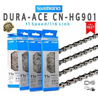 (ของแท้บริษัท) โซ่จักรยาน SHIMANO DURA-ACE / XTR 11speed CN-HG901-11 116 links พร้อมข้อต่อปลดเร็ว
