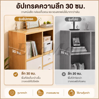 EM ชั้นวางหนังสือ 120cm เปิดชั้นวางจอแสดงผล ชั้นวางของเล่น สามารถรับน้ำหนักได้ 100 กิโลกรัม