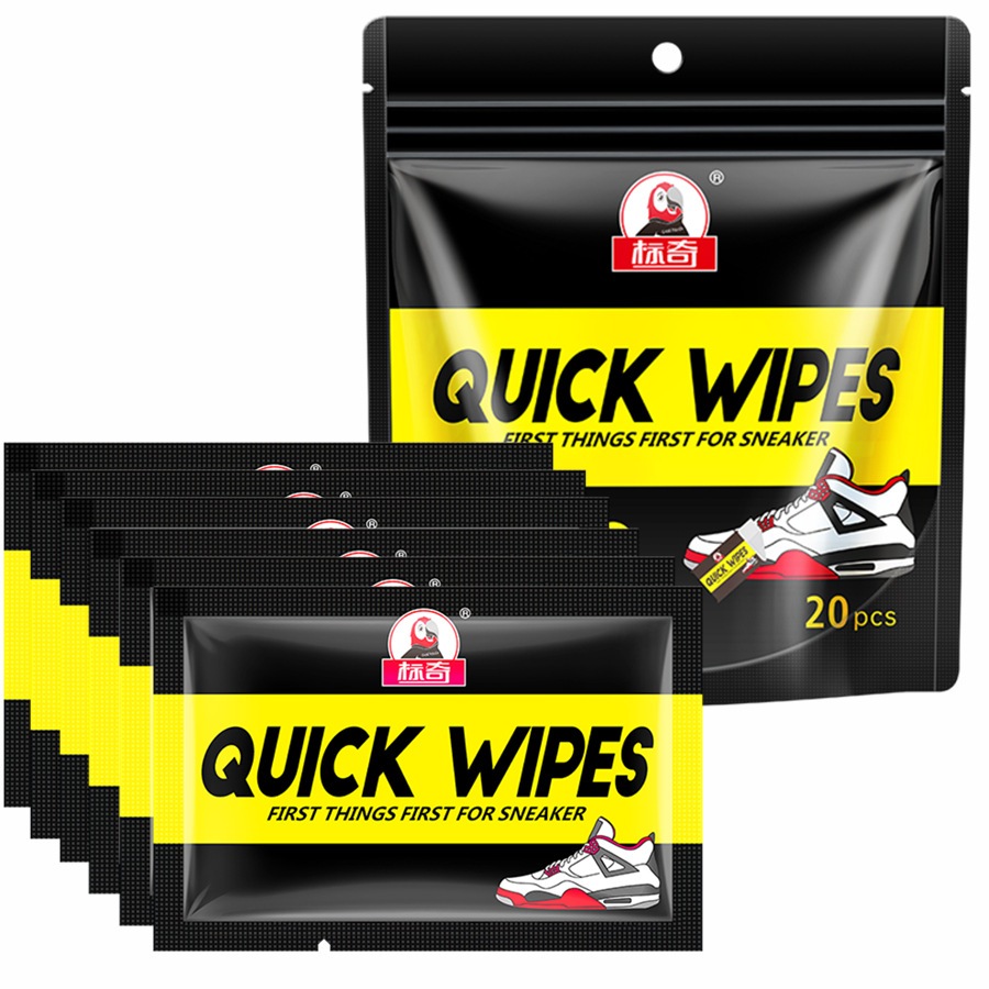 Quick wipes ของแท้ ทิชชู่เช็ดรองเท้า สะดวก ใช้ง่าย  อุปกรณ์ทำความสะอาดรองเท้า