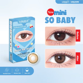 คอนแทคเลนส์รายเดือน LOVELYPLUS รุ่น Mini So Baby มินิโซเบบี้ สีน้ำตาลอัลมอนด์ เลนส์ตาเบบี้ ขี้อ้อน หวา