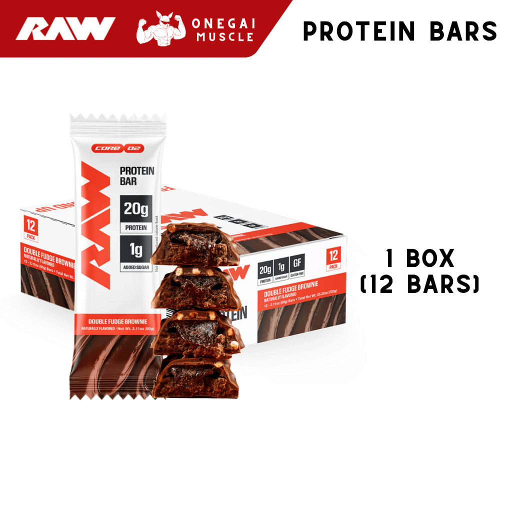 RAW Nutrition Protein Bars 1 box (12 Bars), RAW nutrition, Protein Bar, โปรตีนบาร์