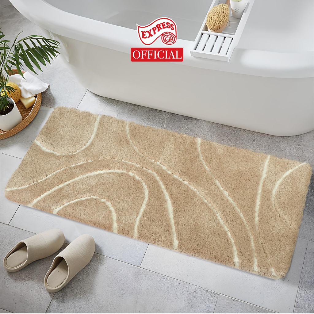 EXPRESS CARPET พรมเช็ดเท้ายาว 50x120cm พร้อมส่ง พรมขนนุ่ม มีกันลื่น ซับน้ำดี ซักได้ แห้งไว