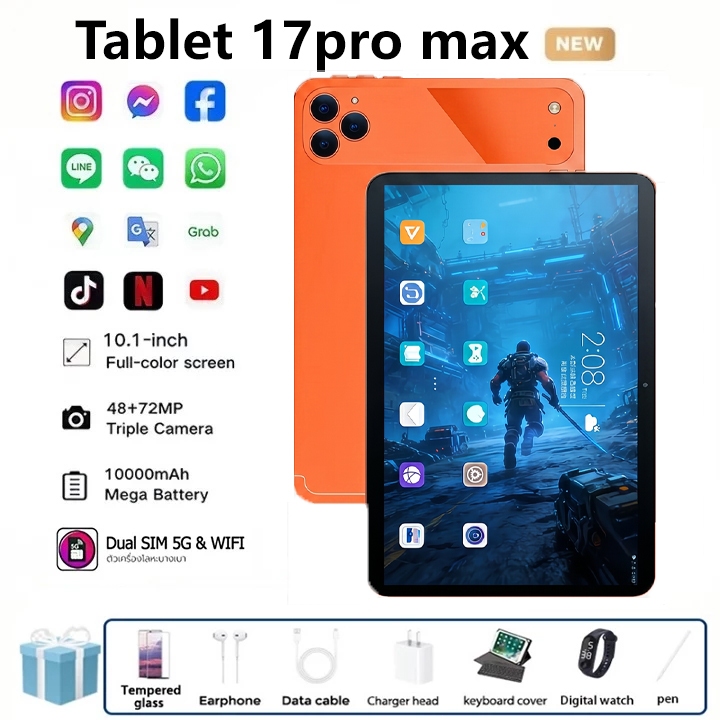 แท็บเล็ต MAX Android 2026 รุ่นใหม่ หน้าจอ 10.1 นิ้ว ความจุ 16GB+1024GB ราคาพิเศษ เหมาะเรียนออนไลน์ ทำงาน เล่นเกม ส่ง
