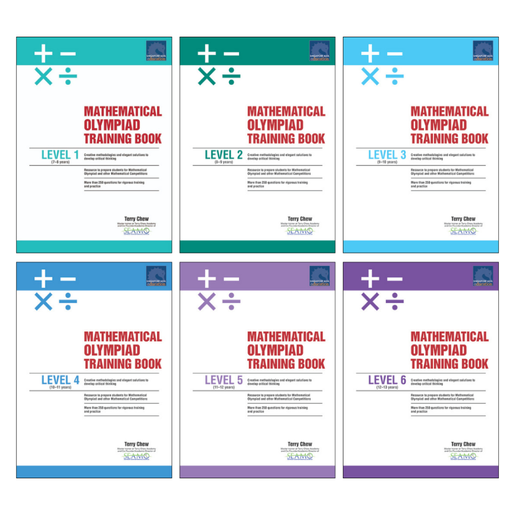 Mathematical Olympiad Training Book Level 1-6 คณิตศาสตร์โอลิมปิก SEAMO ฝึกโจทย์แข่งขัน  ป.1-6