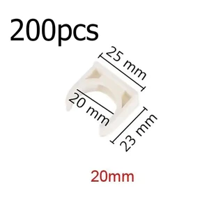 (พร้อมส่ง) 200 ชิ้น คลิปจับท่อ คลิปก้ามปู สีขาว คลิปจับท่อ คลิปก้ามปู ก้ามปู สามารถใช้ยึดติดได้กับ 16มม. 20มม