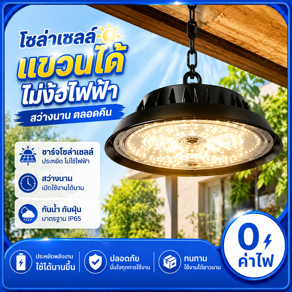 ไฟโซล่าเซลล์ 450000W ไฟโซล่าเซล ไฟโซล่าเซลล์ติดเพดาน  โคมวินเทจ แสงสีขาว/เหลือง/อุ่น โคมไฟติดผนัง