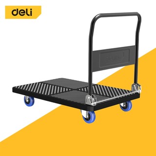 Deli รถเข็น รถเข็นพับได้ รถเข็นของพื้นเรียบ 4 ล้อ เอนกประสงค์ พับได้ รับน้ำหนัก150/300Kg Flat Cart