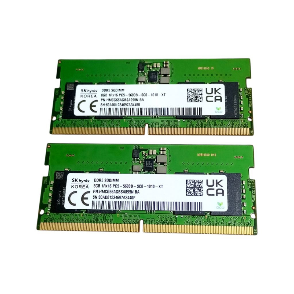 ( ร้านไทย 🇹🇭 พร้อมส่ง ) แรมโน๊ตบุ๊ค SK hynix DDR5 16GB (8*2) Bus 5600 Mhz. SO-DIMM Notebook RAM มือส