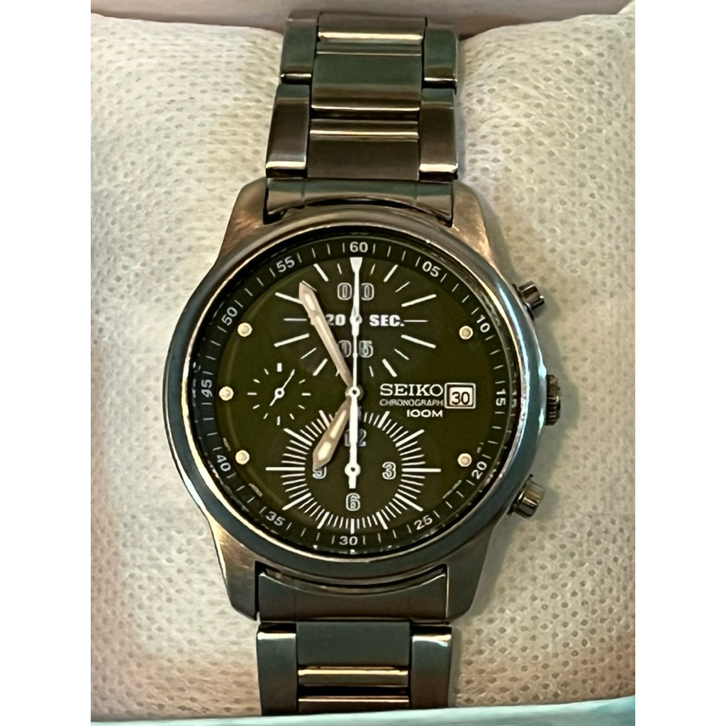 นาฬิกาข้อมือ Seiko Chronograph 7T92-0BM0 มือสองญี่ปุ่น (สภาพ 95%) คัดพิเศษ แท้ญี่ปุ่น 100% หน้าปัทม์