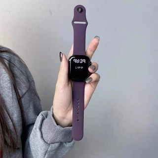 พร้อมส่ง สายซิลิโคนเรียบ ใช้ได้กับ Smart Watch 11 10 9 8 7 6 5 4 3 2 1 Se Ultra H26mini CD5GPro Ai11 Co10mini LG79mini