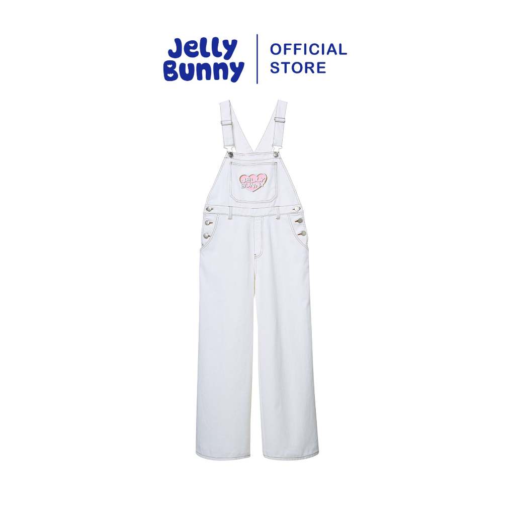 JELLY BUNNY ชุดเอี๊ยมพิมพ์โลโก้ JB รุ่น B26SGWC024 WHITE