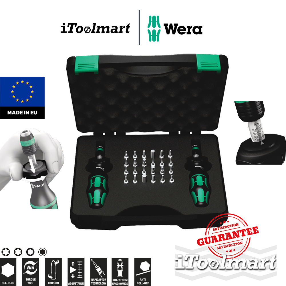 WERA ชุดไขควง 7440/41 Kraftform torque screwdriver set 05074738001 (26 ชิ้น)