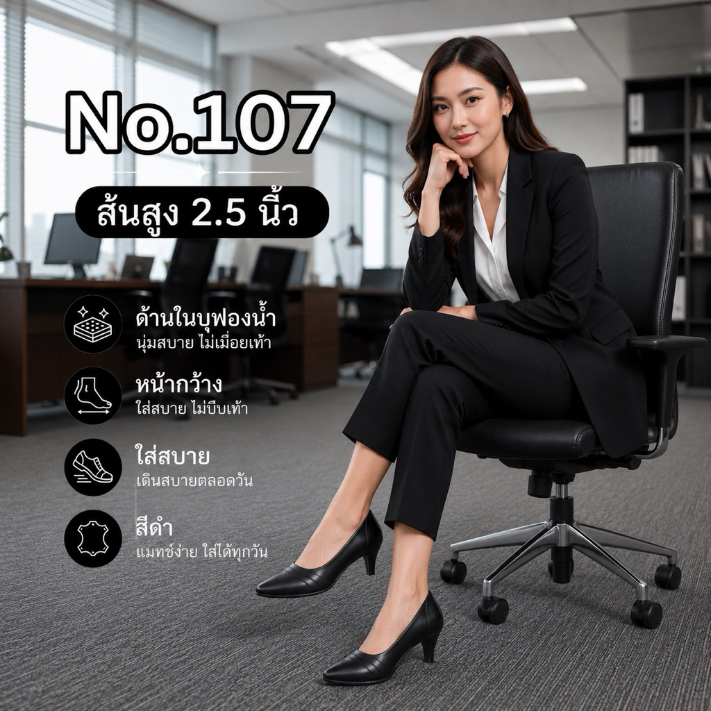 รุ่น 107 ส้นสูง 2.5 นิ้ว