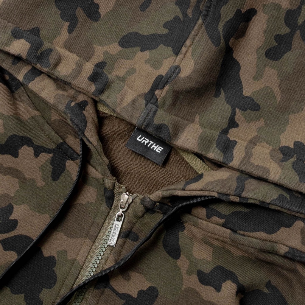 URTHE - ชุดเซต เสื้อฮู้ดดี้ กางเกงคาร์โก้ ลายพราง รุ่น รูปที่ 6