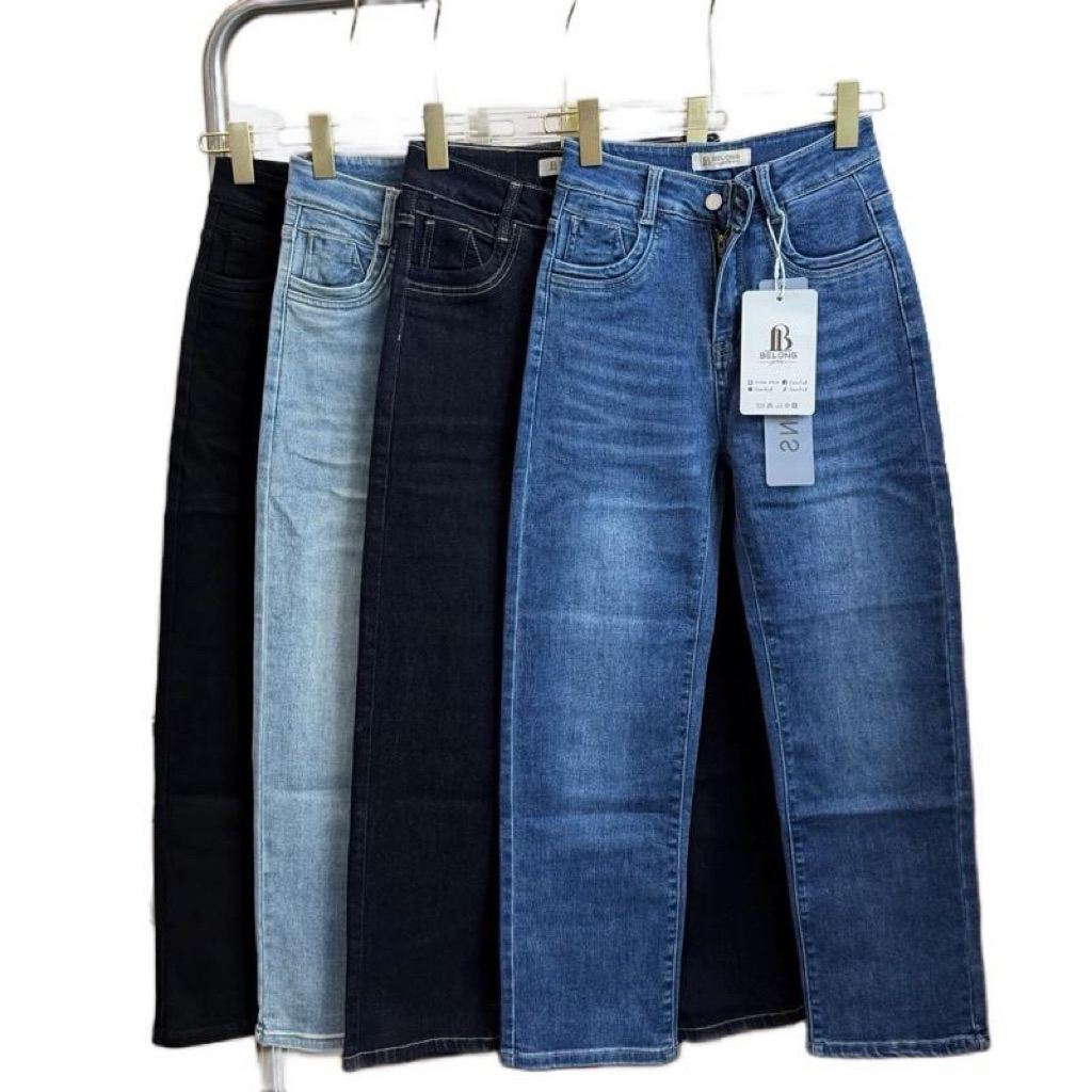BELONG | BE704/BL705 | SLIM STRAIGHT (สลิม สเตรท) กางเกงยีนส์ทรงขาตรงเอวกลาง | A74
