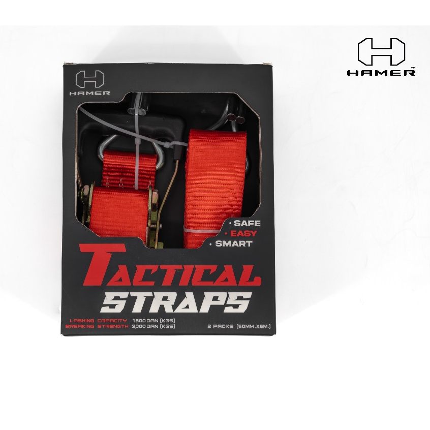 HAMER4x4  TACTICAL STRAPS 6M RED สายรัดอเนกประสงค์แบบแทคติคอล ของ Hamer