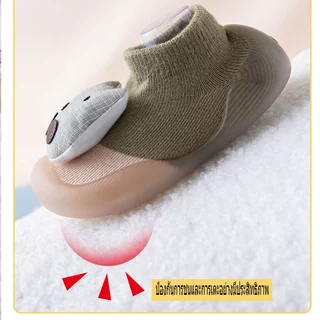 สินค้าพร้อมส่ง รองเท้าฝึกเดินเด็ก 👶🏻 รองเท้าฝึกเดินเด็ก พื้นรองเท้ายาง ลายสัตว์ นุ่ม ระบายอากาศได้ ดี กันลื่น
