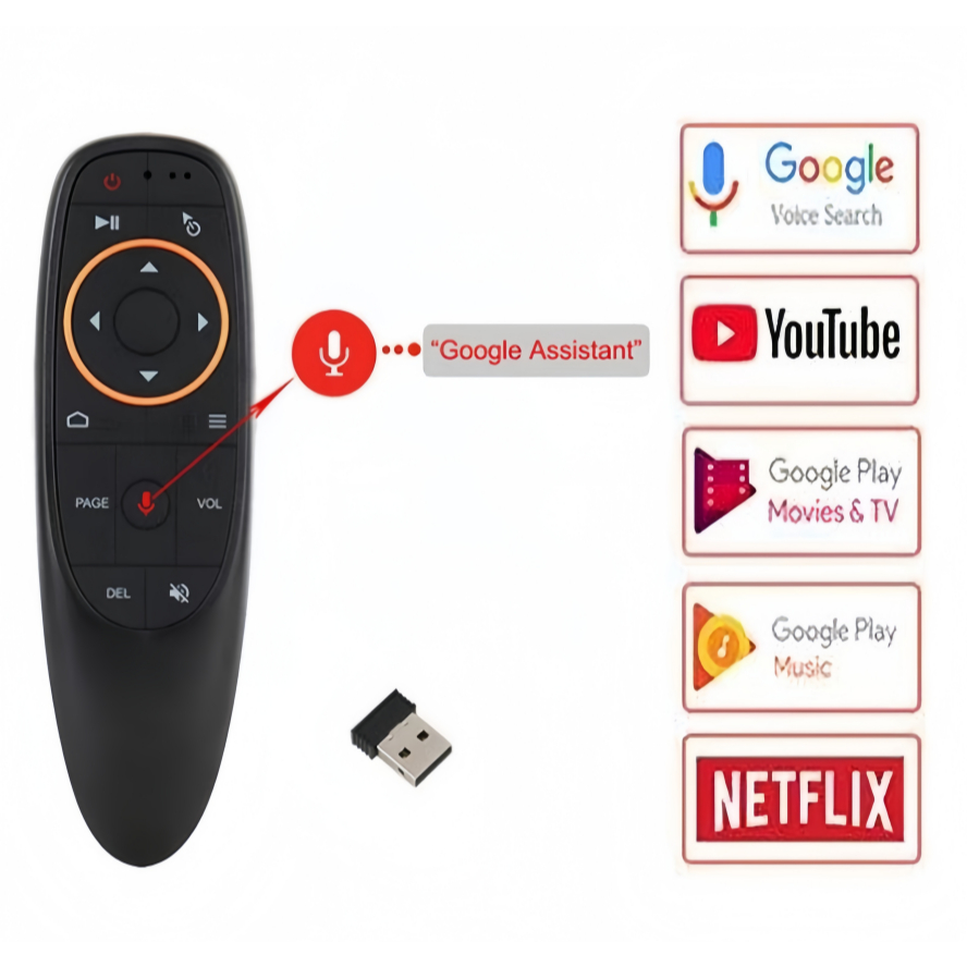 แอร์เมาส์ G10S (มี Gyro) เมาส์ไร้สาย 2.4G ไร้สาย  Mouse + Voice Search