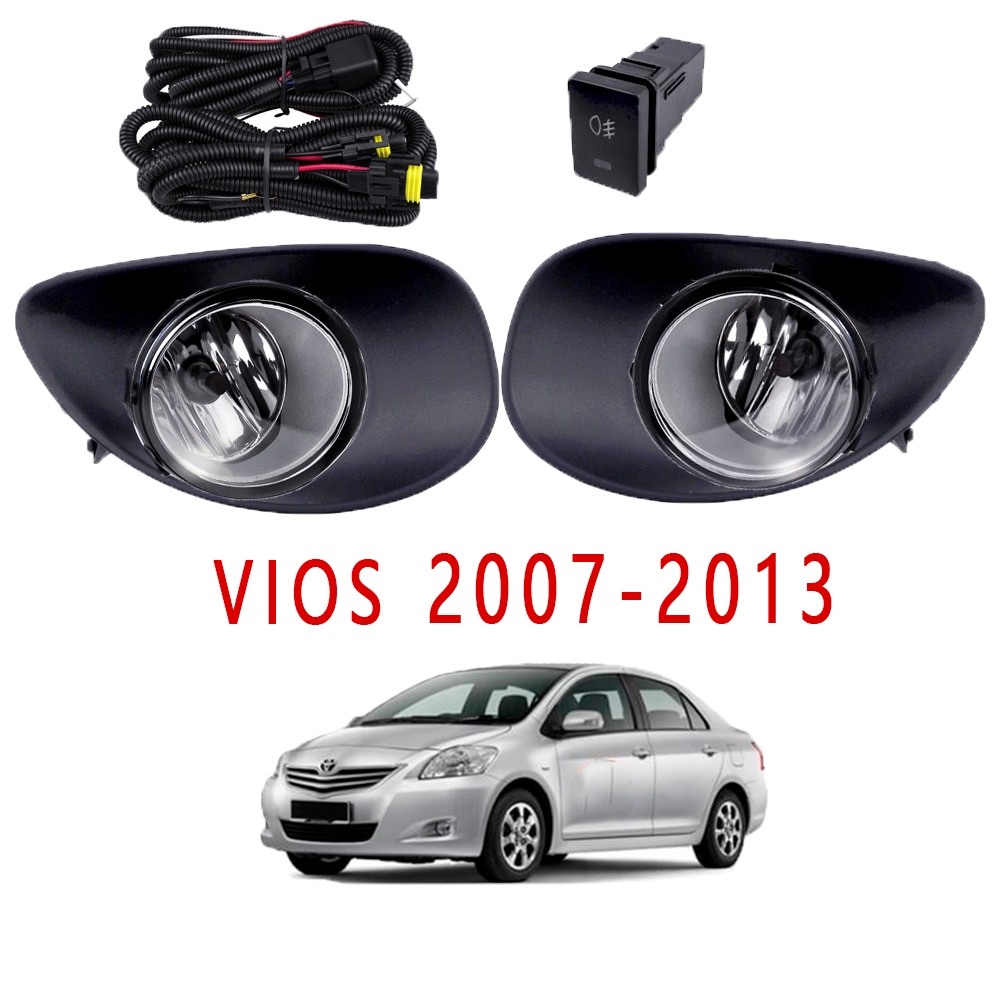 Vios ไฟตัดหมอกรถยนต์ ชุดไฟตัดหมอก for TOYOTA VIOS 2007-2013(พร้อมชุดสายไฟและสวิตช์)