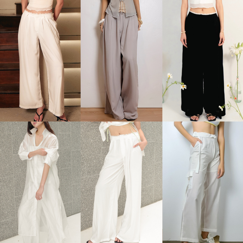 Try_yorata | Baggy trouser🌱,Tencel coat🌱,Fisherman กางเกงขอบเอวลูกไม้ ใส่สบายไม่ร้อน ชุดเที่ยวคาเฟ่ติดแกลม