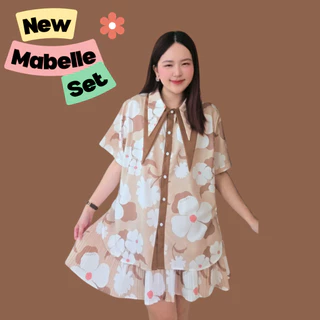 Mabelle set ชุดเซ็ทเสื้อเชิ้ต+กระโปรงอัดพลีท มีซับในเป็นกางเกงอัดพลีท