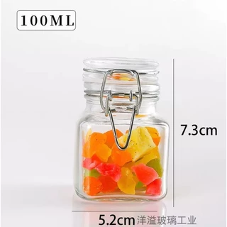 ขวดล็อคสูญญากาศ ขวดแก้ว มีฝาปิดพร้อมตัวล็อค ขนาด 100ml. ขวดสูญญากาศ ขวดหมัก โหลดอง พร้อมส่ง 0013548 # 0013547 #