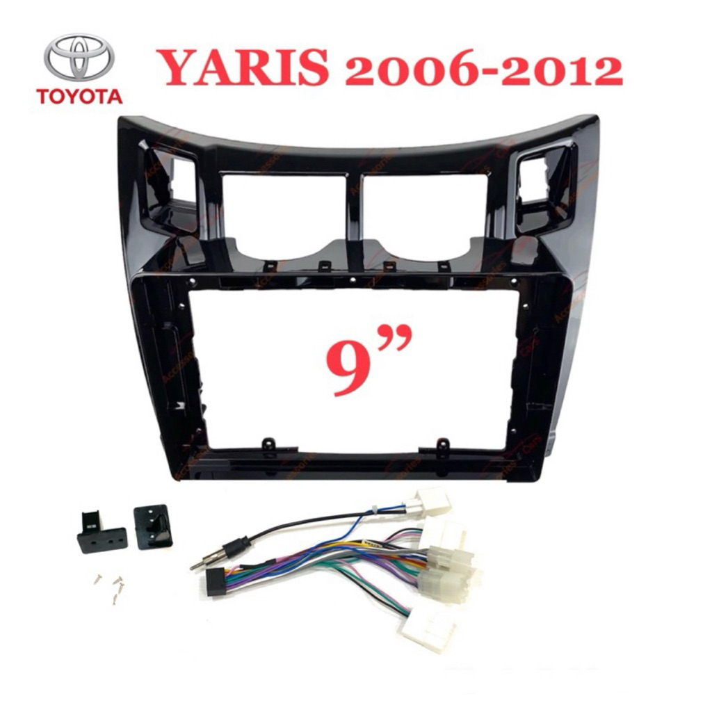 หน้ากาก TOYOTA YARIS 2022-2023 สำหรับจอ 10 นิ้ว พร้อมปลั๊กตรงรุ่น