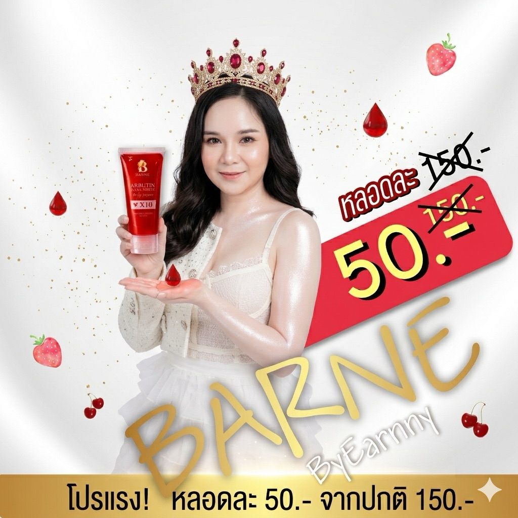 ของแท้ ถูกที่สุดพร้อมส่ง บาร์เน่เซรั่มแดง บาร์เน่เซรั่มฟื้นฟูบำรุงผิวขาว โปร 1 หลอด