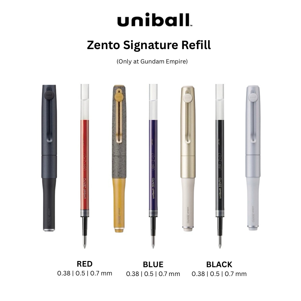 ไส้ปากกา Uniball Zento Signature ของแท้ 1 ชิ้น 🔥พร้อมส่งจากไทย🔥 ขนาด 0.38 0.5 0.7 น้ำเงิน ดำ แดง