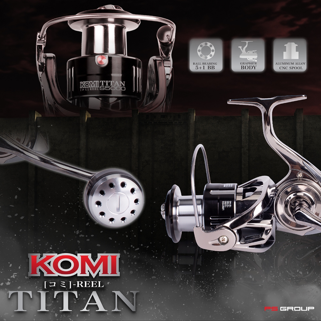 รอกสปินนิ่ง Komi Titan มีตั้งแต่เบอร์ 2,000-5,000