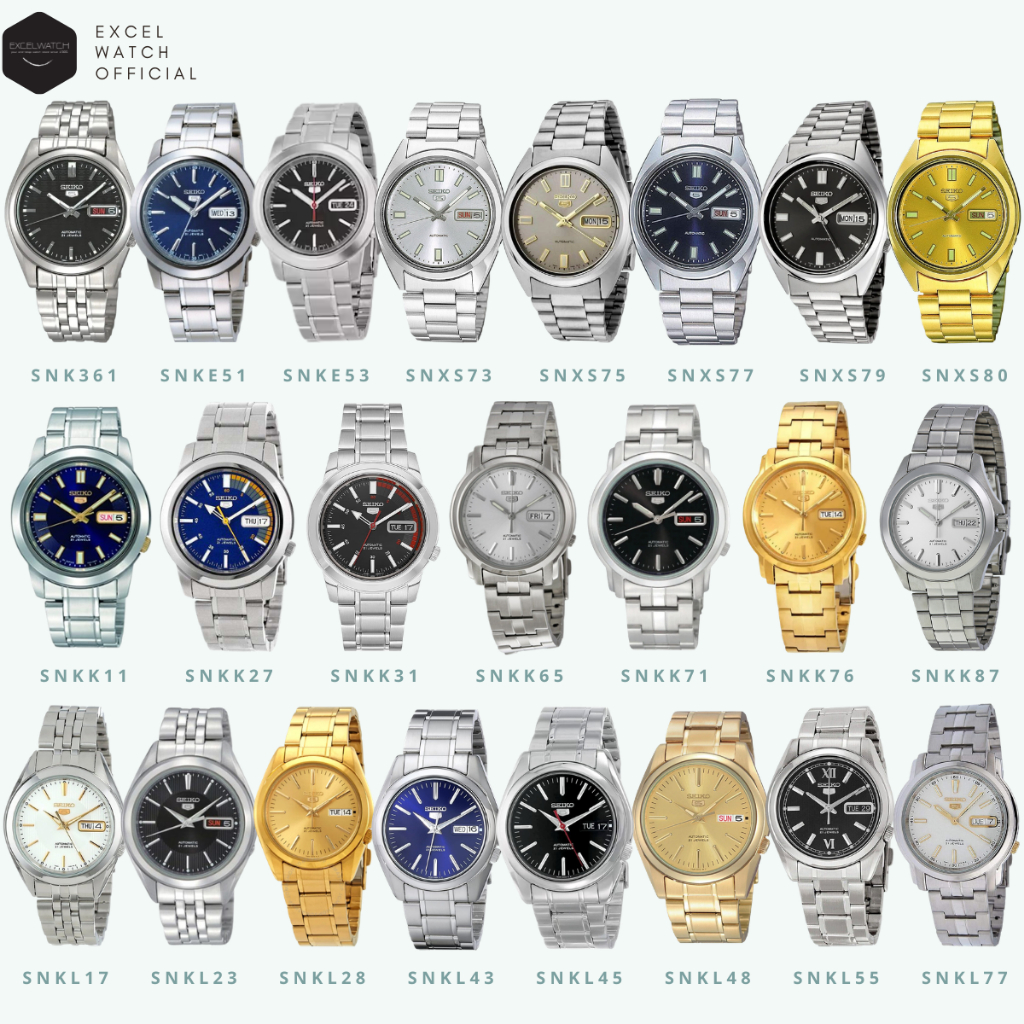 [ Excel Watch ] นาฬิกา Seiko 5 Sport เครื่อง 7S รุ่น SNK361 SNKE51 SNXS75 SNKK11 SNKK31 SNKL17 SNKL77 ประกันศูนย์ 3 ปี