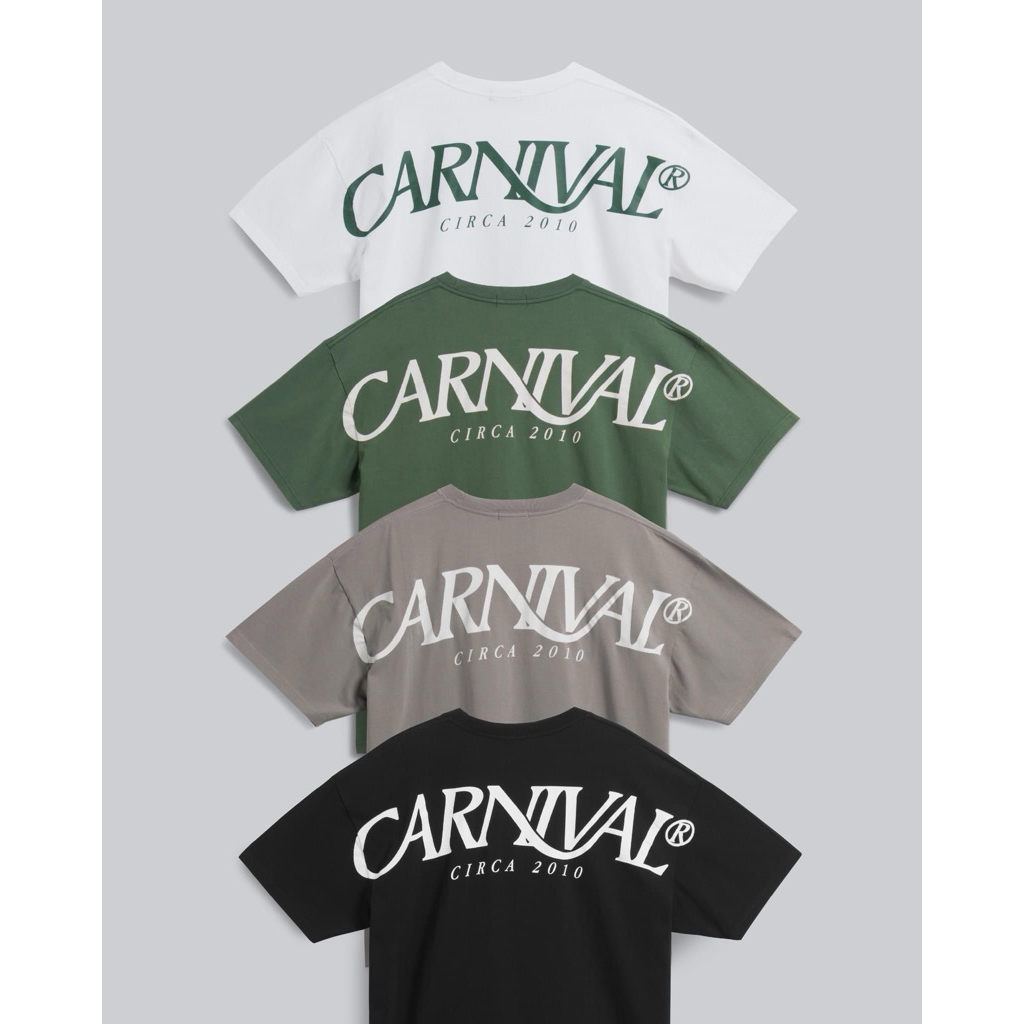 [พร้อมส่ง ของใหม่ แท้💯%] เสื้อยืดโอเว่อไซส์ CARNIVAL ESSENTIAL ICONIC OVS T-SHIRT BLACK (Siize: OVS  XL)