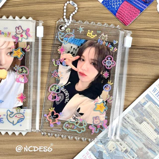 Puppy Friends PVC Card Pouch | ซองใสวิ้งลายน้องหมา ใส่การ์ด บัตร พวงกุญแจ
