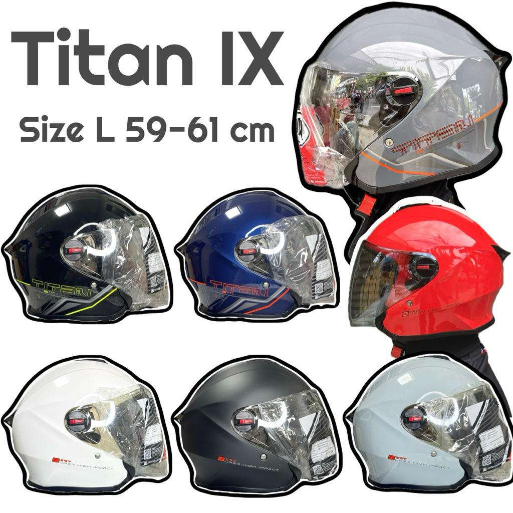 หมวกกันน็อค INDEX TITAN IX ไซส์ L รอบหัว59-61 เซน มี5 สี