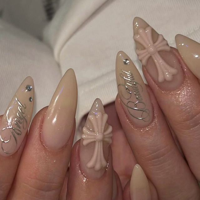 Chrome heart - nailgel ปั้นนูน